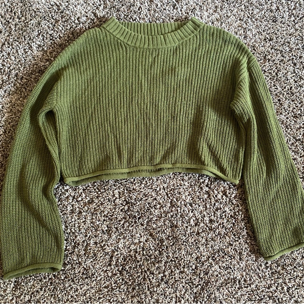 Green wild fable sweater